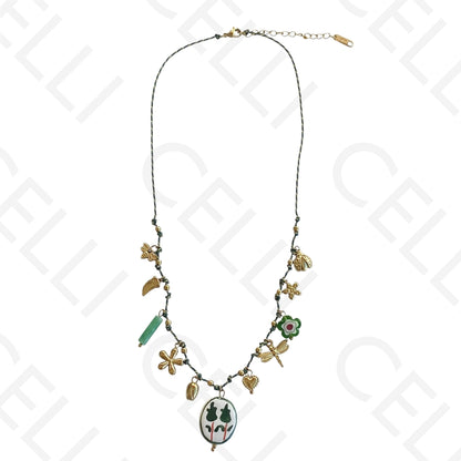 Steel necklace - large fish pendant