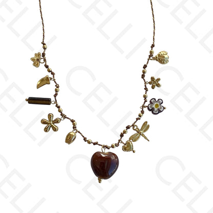 Steel necklace - large fish pendant