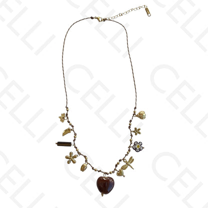 Steel necklace - large fish pendant