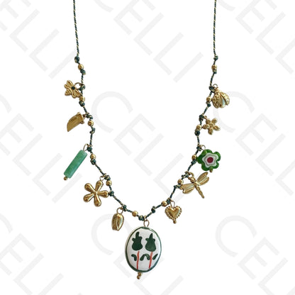 Steel necklace - large fish pendant