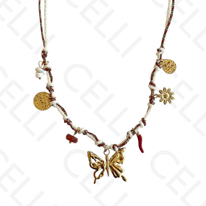 Steel necklace - large fish pendant