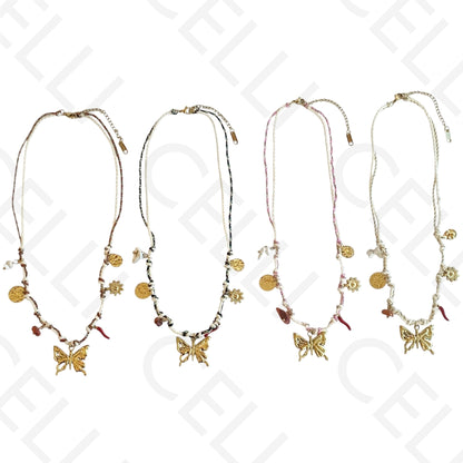 Steel necklace - large fish pendant