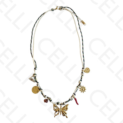 Steel necklace - large fish pendant