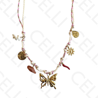 Steel necklace - large fish pendant