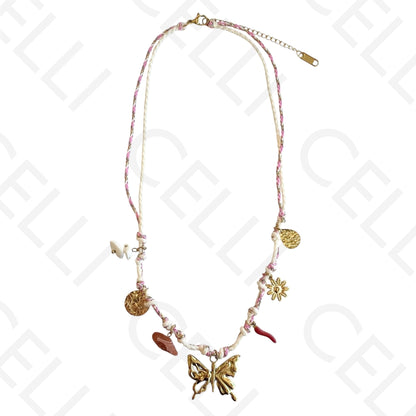 Steel necklace - large fish pendant