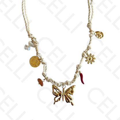 Steel necklace - large fish pendant