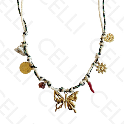 Steel necklace - large fish pendant