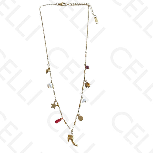 Colar de aço - medalhas de aço, bota