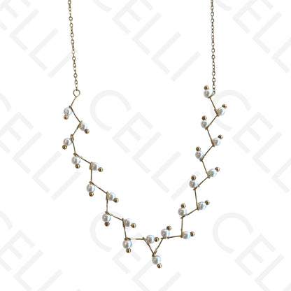 Steel necklace - large fish pendant