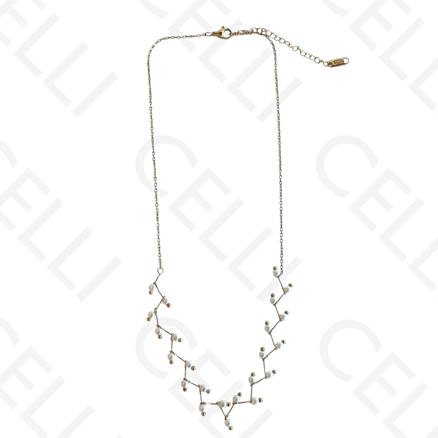 Steel necklace - large fish pendant