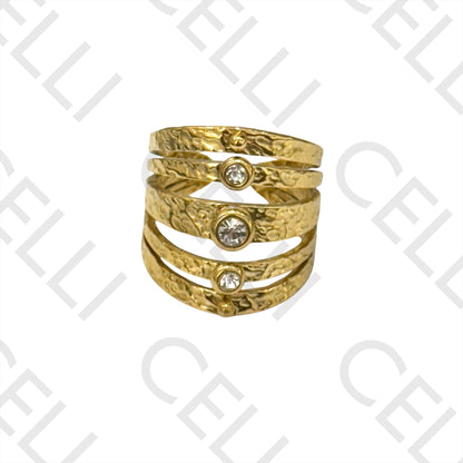 Anillo de Acero - diamantes