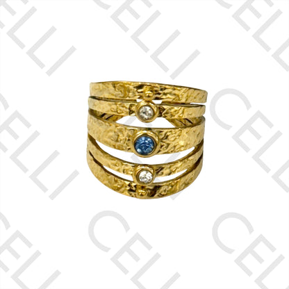 Anillo de Acero - diamantes