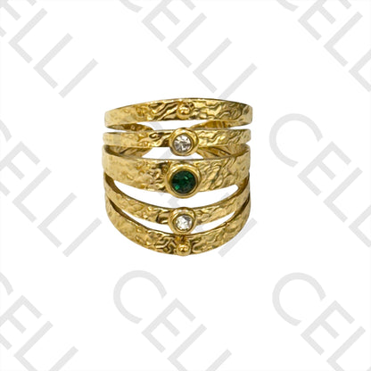 Anillo de Acero - diamantes