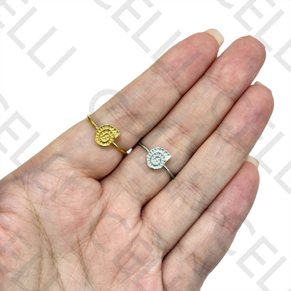 Anillo de Acero - caracol búzio