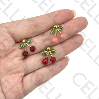 钢制耳环 - 樱桃