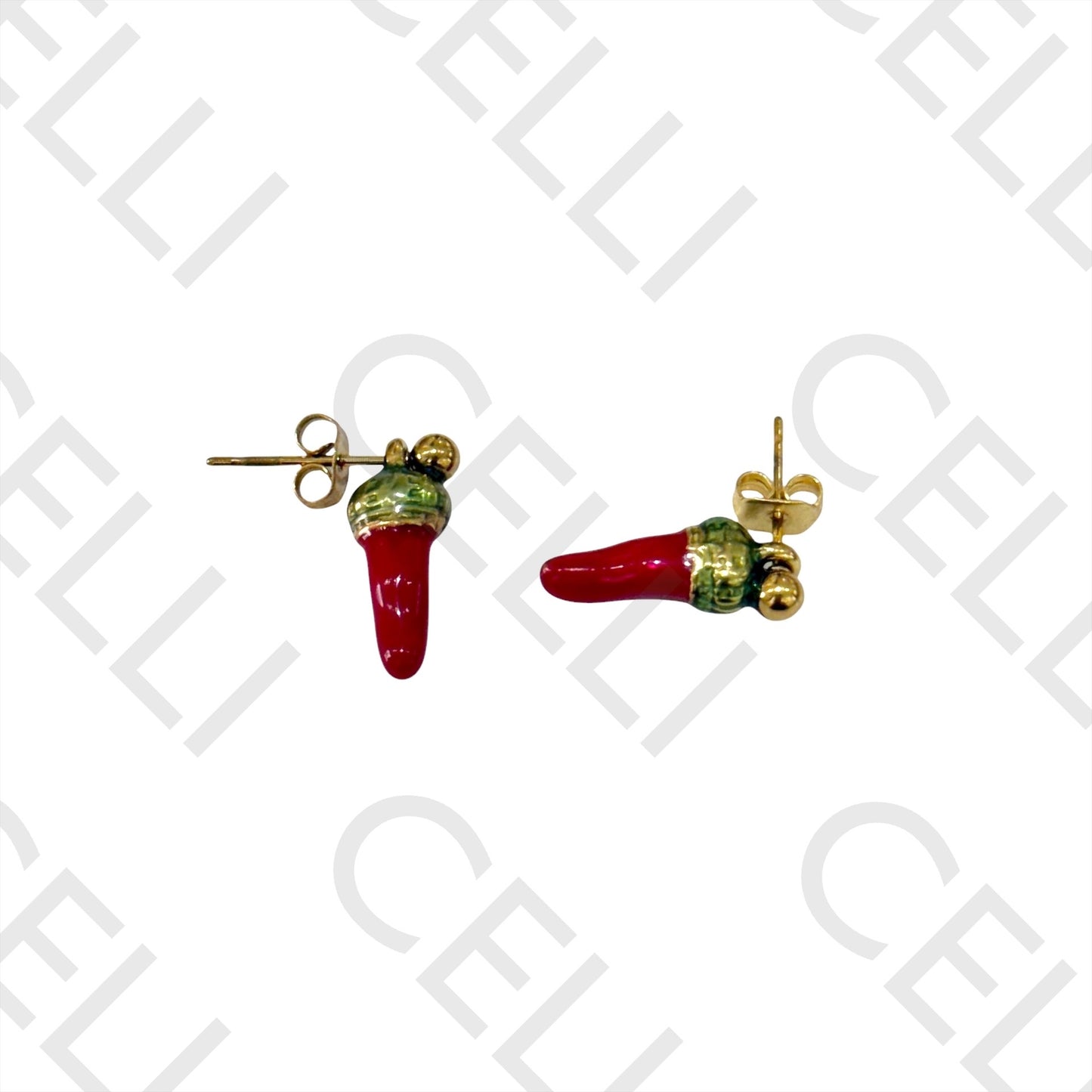 钢制耳环 - 辣椒