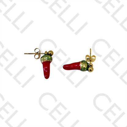 钢制耳环 - 辣椒