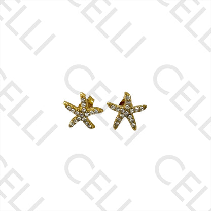 Brinco de Acero - estrella de mar con diamantes