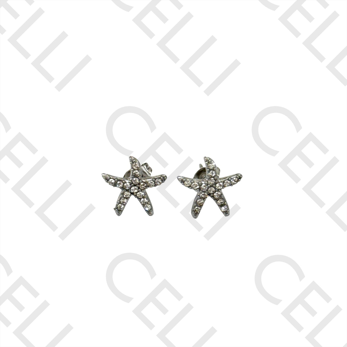 Brinco de Acero - estrella de mar con diamantes