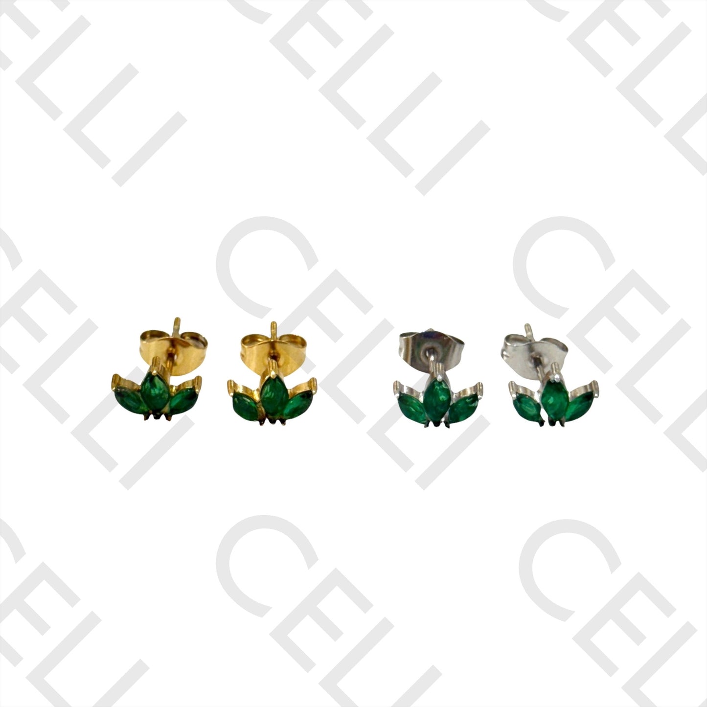 Salto de Acero - hoja con brillantes verdes