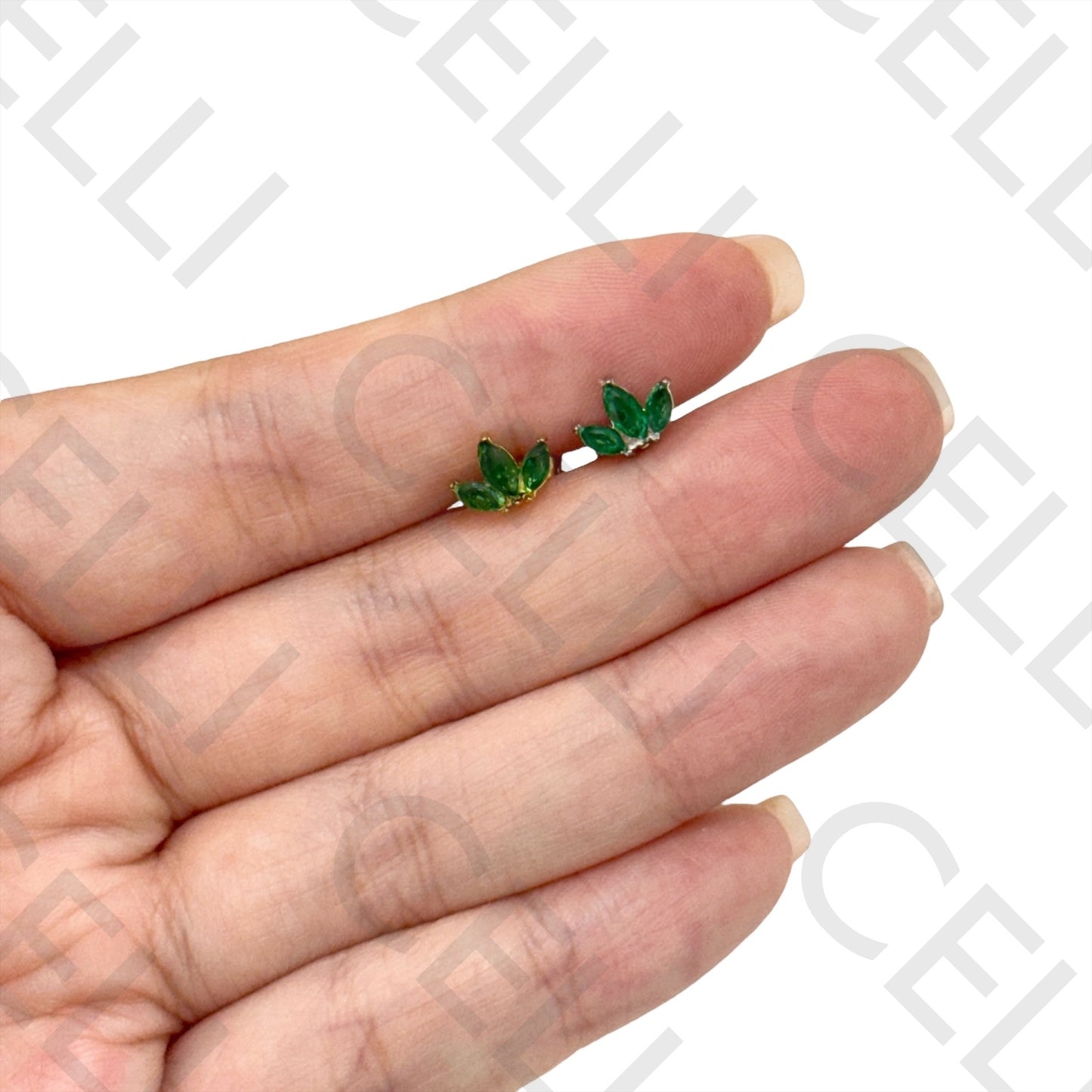 Salto de Acero - hoja con brillantes verdes