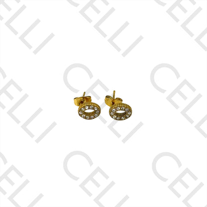 Salto de Acero - oval con diamantes