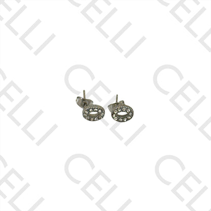 Salto de Acero - oval con diamantes