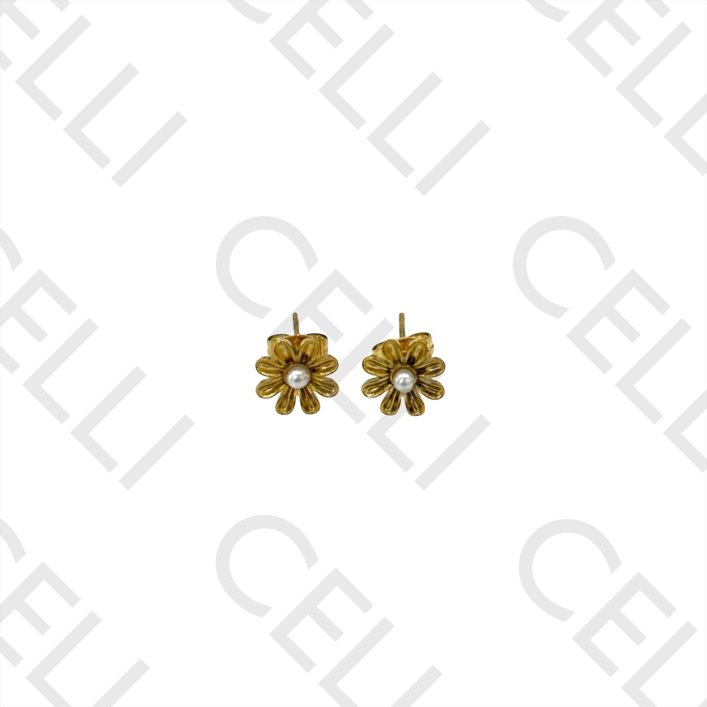 Salto de Acero - flor con perla