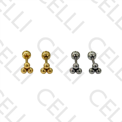 Piercing de Aço - três bolas