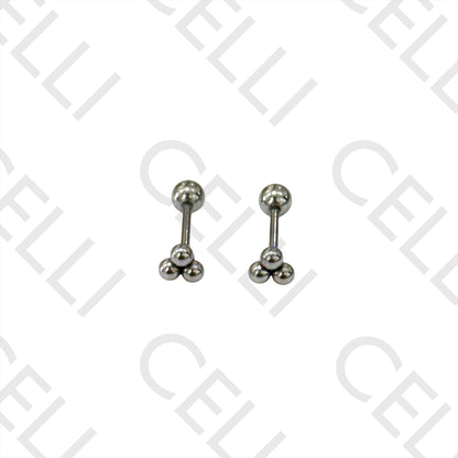 Piercing de Aço - três bolas