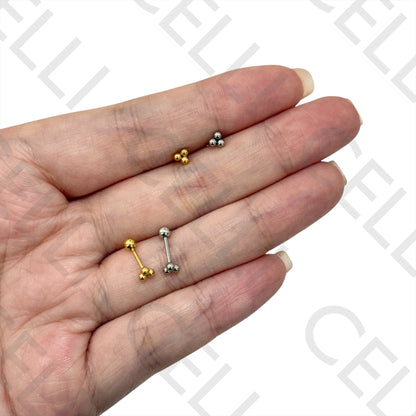 Piercing de Aço - três bolas