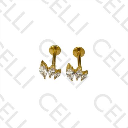 Piercing de Aço - 3 brilhantes