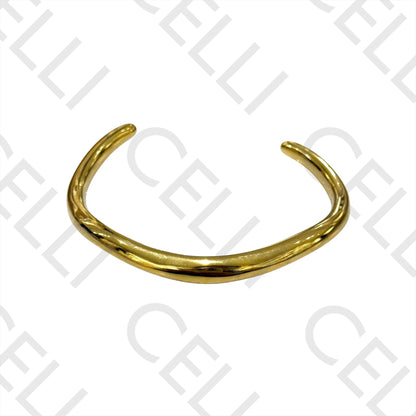 Steel Bracelet - Waved and Textured