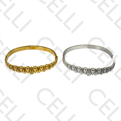 Bracelete de Aço - gotas