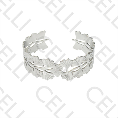 Bracelete de Aço - folhas