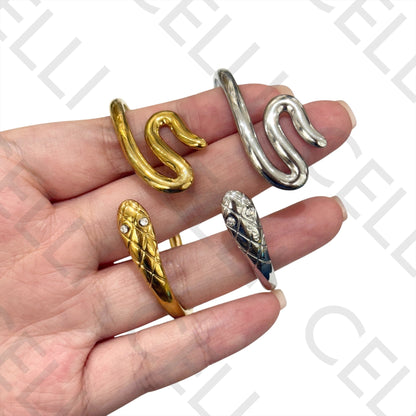 Bracelete de Aço - cobra