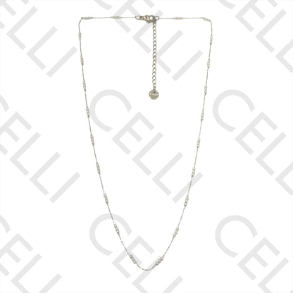 Necklace/Bracelet/Ankle Bracelet in Steel - Pearls