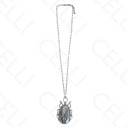 Steel Necklace - large beetle