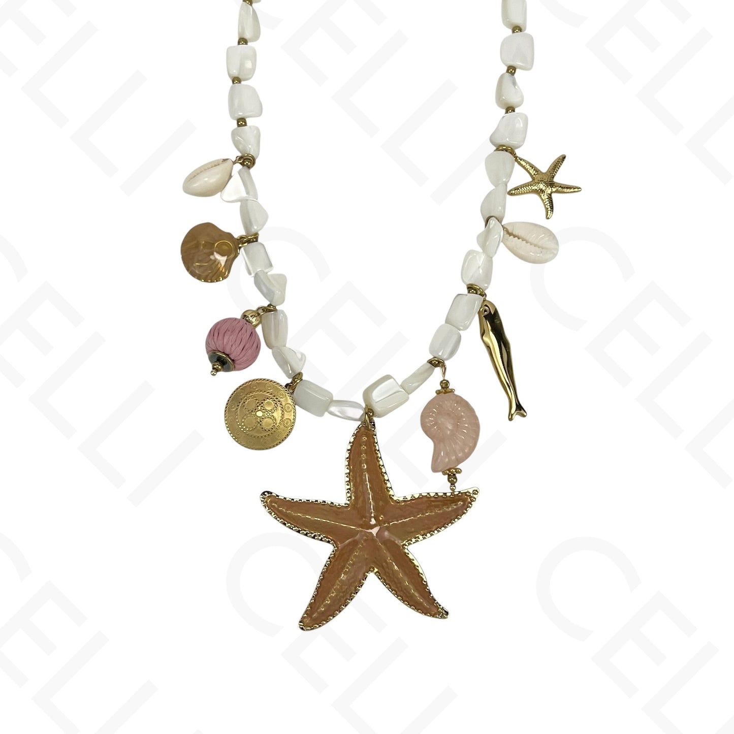Colar de aço - estrela do mar