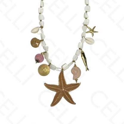 Colar de aço - estrela do mar