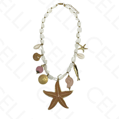 Colar de aço - estrela do mar
