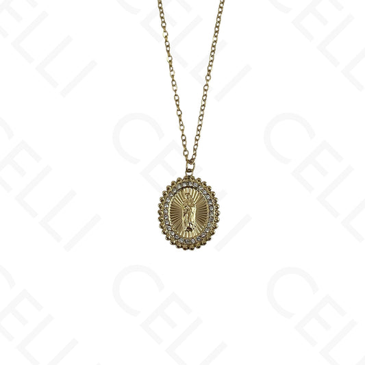 Colar de aço - chifre, multi pendentes trabalhado