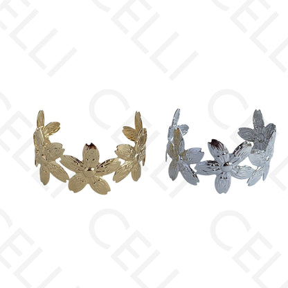 Bracelete de Aço - flor