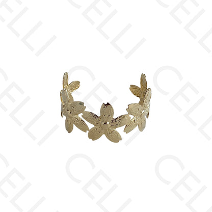 Bracelete de Aço - flor