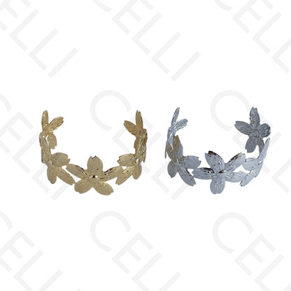 Bracelete de Aço - flor