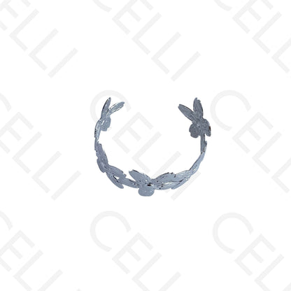 Bracelete de Aço - flor