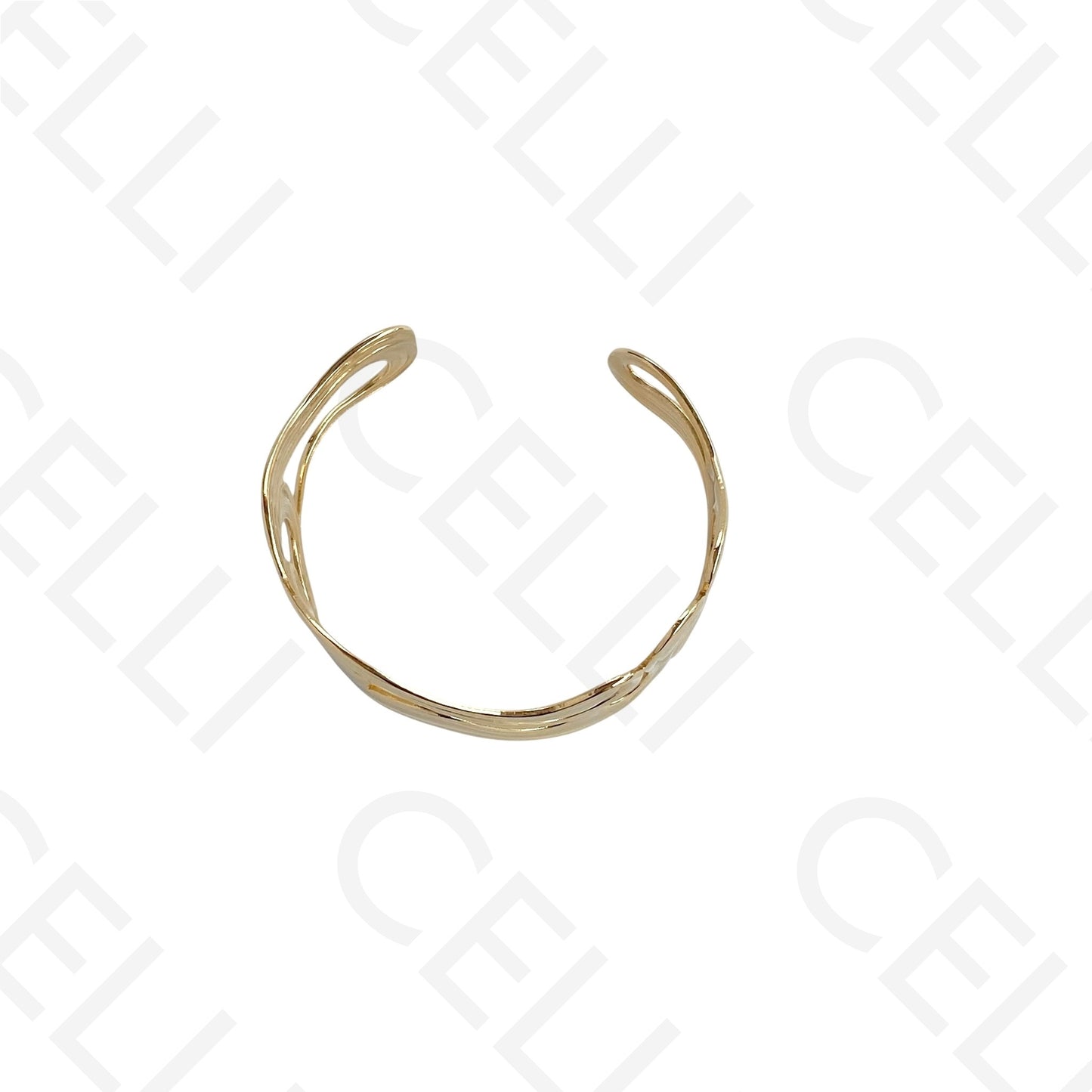 Bracelete de Aço - ondulado duplo