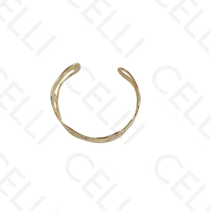 Bracelete de Aço - ondulado duplo