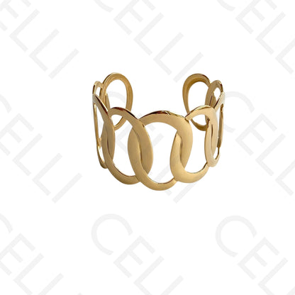 Steel Bracelet - oval intertwined