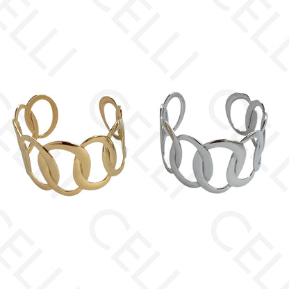 Steel Bracelet - oval intertwined